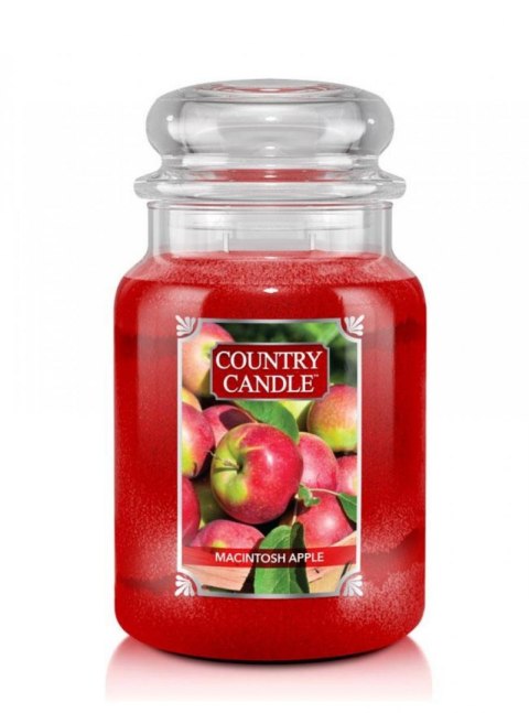 Country Candle - Macintosh Apple - Duży słoik (652g) 2 knoty