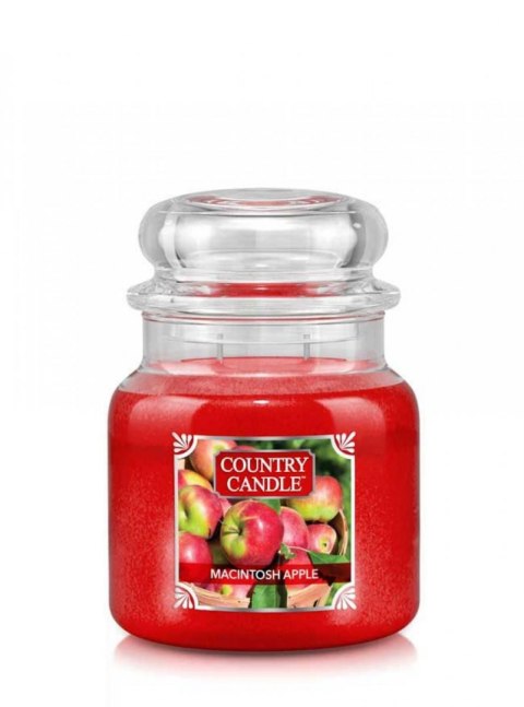 Country Candle - Macintosh Apple - Średni słoik (453g) 2 knoty