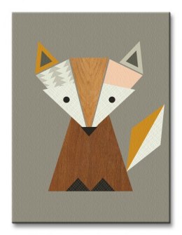 Little Design Haus Geometric Fox Lis - Obraz na płótnie