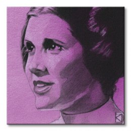 Star Wars Gwiezdne Wojny Princess Leia Sketch - Obraz na płótnie