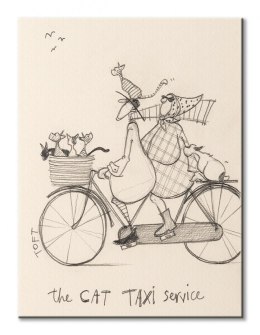 Sam Toft The Cat Taxi Service Sketch - obraz na płótnie