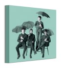 The Beatles Umbrellas - obraz na płótnie