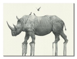 Majestic Rhinoceros - obraz na płótnie