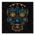 Coco Pattern Skull - obraz na płótnie