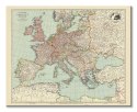 Stanfords Mapa Europy 1928 - obraz na płótnie