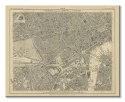 Stanfords Mapa Londynu 1862 - obraz na płótnie