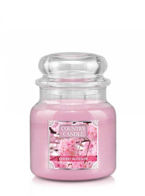 Country Candle - Cherry Blossom - Średni słoik (453g) 2 knoty