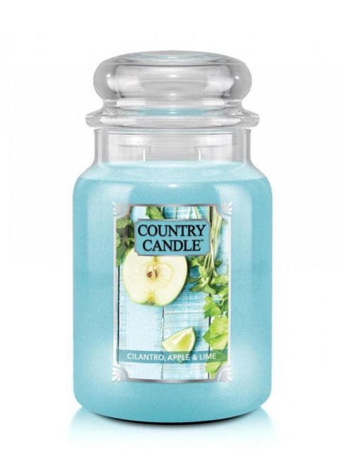 Country Candle - Cilantro, Apple & Lime - Duży słoik (652g) 2 knoty