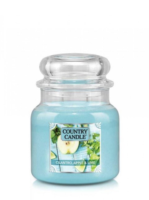 Country Candle - Cilantro, Apple & Lime - Średni słoik (453g) 2 knoty