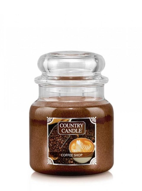 Country Candle - Coffee Shop - Średni słoik (453g) 2 knoty