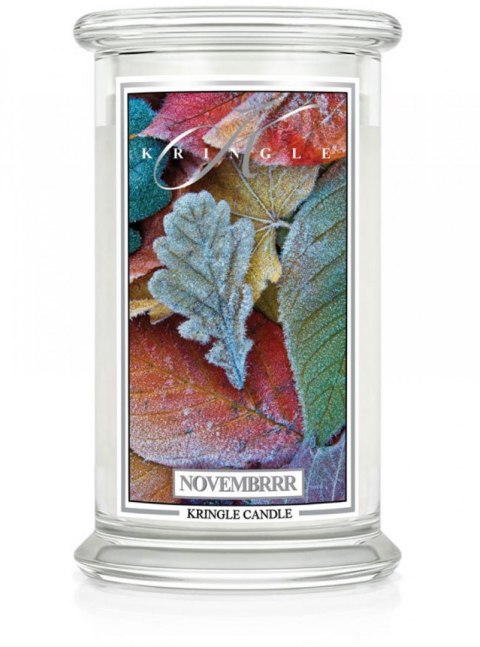 Kringle Candle - Novemberrr - duży, klasyczny słoik (623g) z 2 knotami