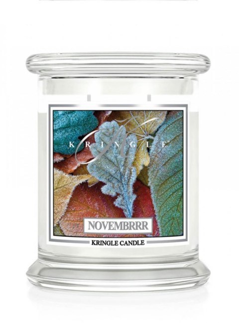 Kringle Candle - Novemberrr - średni, klasyczny słoik (411g) z 2 knotami