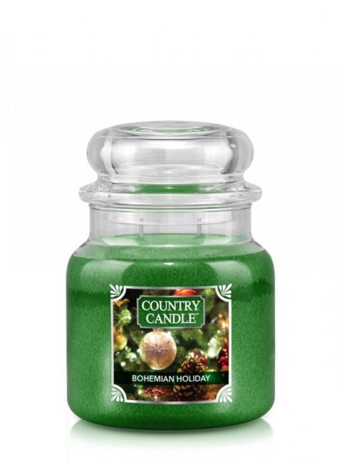 Country Candle - Bohemian Holiday - Średni słoik (453g) 2 knoty