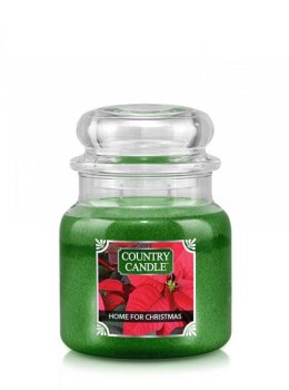 Country Candle - Home For Christmas - Średni słoik (453g) 2 knoty