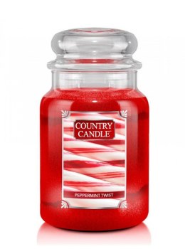 Country Candle - Peppermint Twist - Duży słoik (652g) 2 knoty