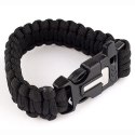 Bransoletka paracord 3w1 CZARNA