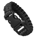 Bransoletka paracord 3w1 CZARNA