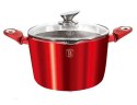 GARNEK GRANITOWY DO MAKARONU 24cm BERLINGER HAUS RED METALLIC BH-1531