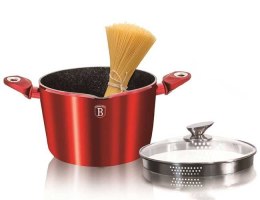 GARNEK GRANITOWY DO MAKARONU 24cm BERLINGER HAUS RED METALLIC BH-1531