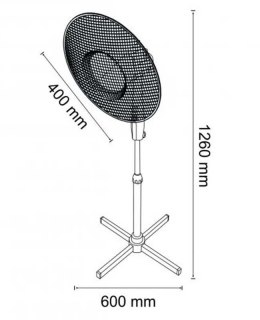 WENTYLATOR WIATRAK STOJĄCY PODŁOGOWY KINGCOOL KC-2124 biały